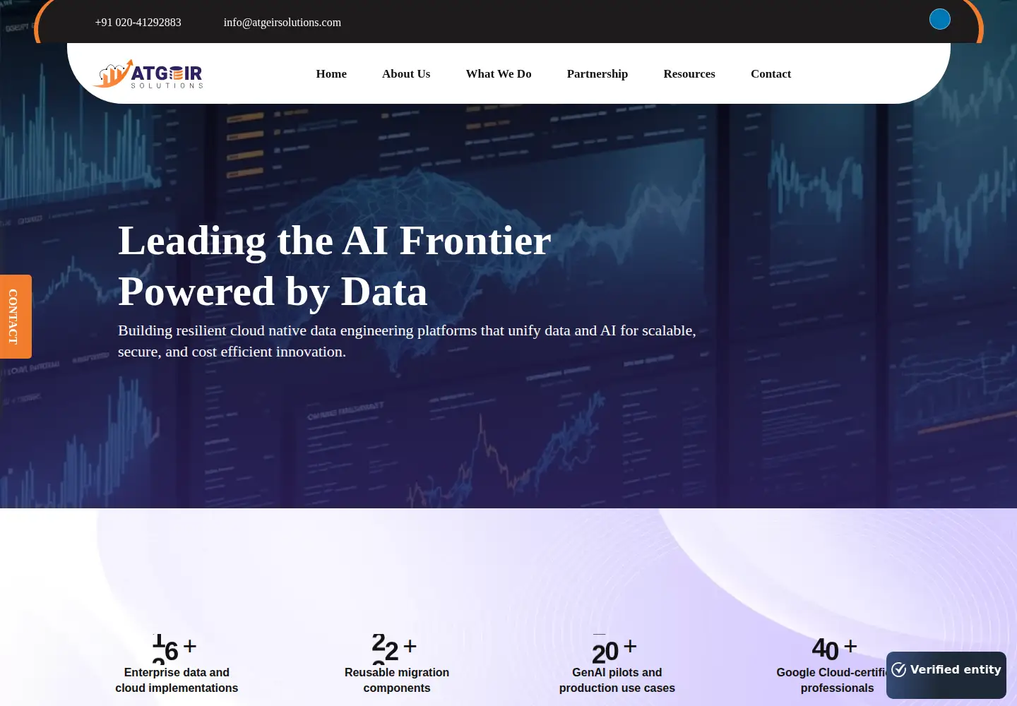 Captured homepage of atgeirsolutions.com in the current scan