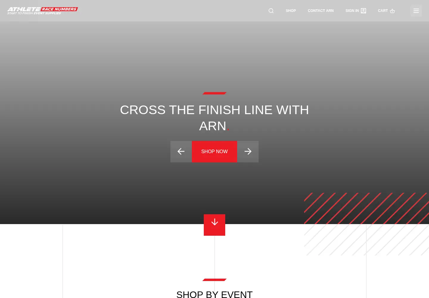 Captured homepage of athleteracenumbers.com in the current scan
