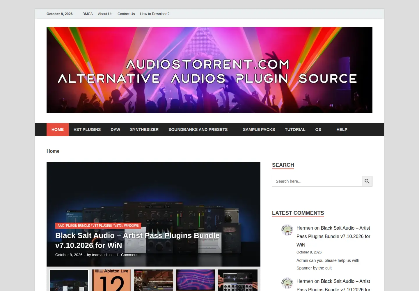 Screenshot of audiostorrent.com