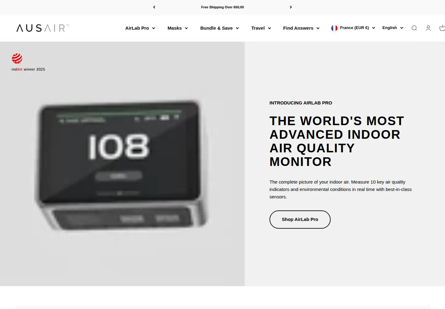 Captured homepage of ausair.com in the current scan