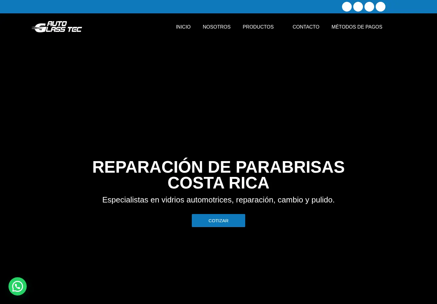 Screenshot of autoglasscr.com