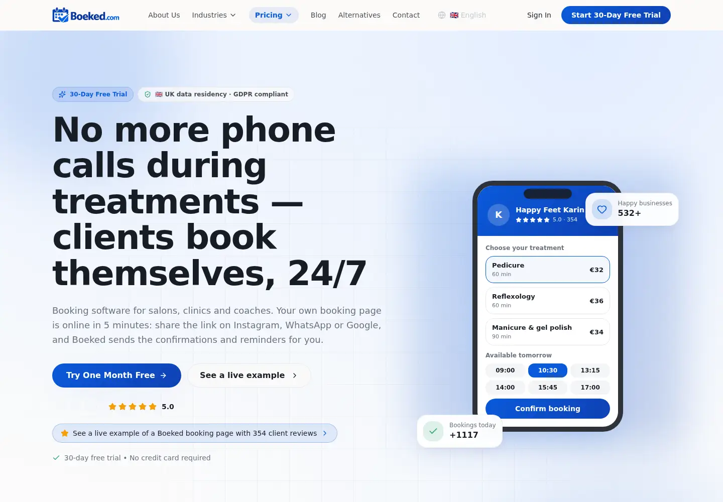 Screenshot of boeked.com