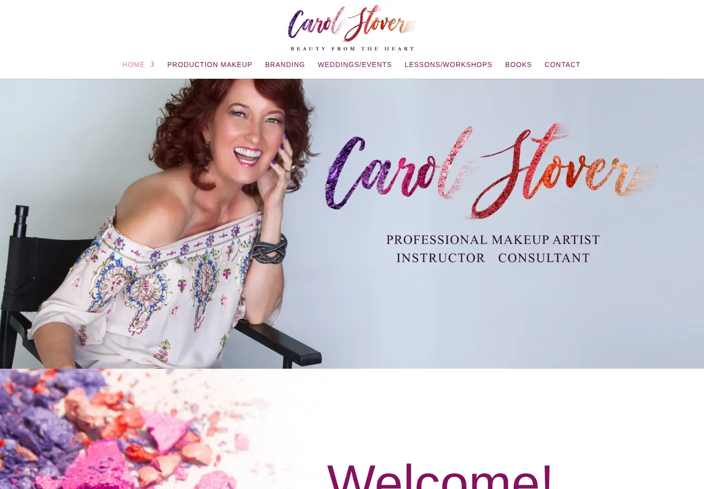 Captured homepage of carolstover.com in the current scan