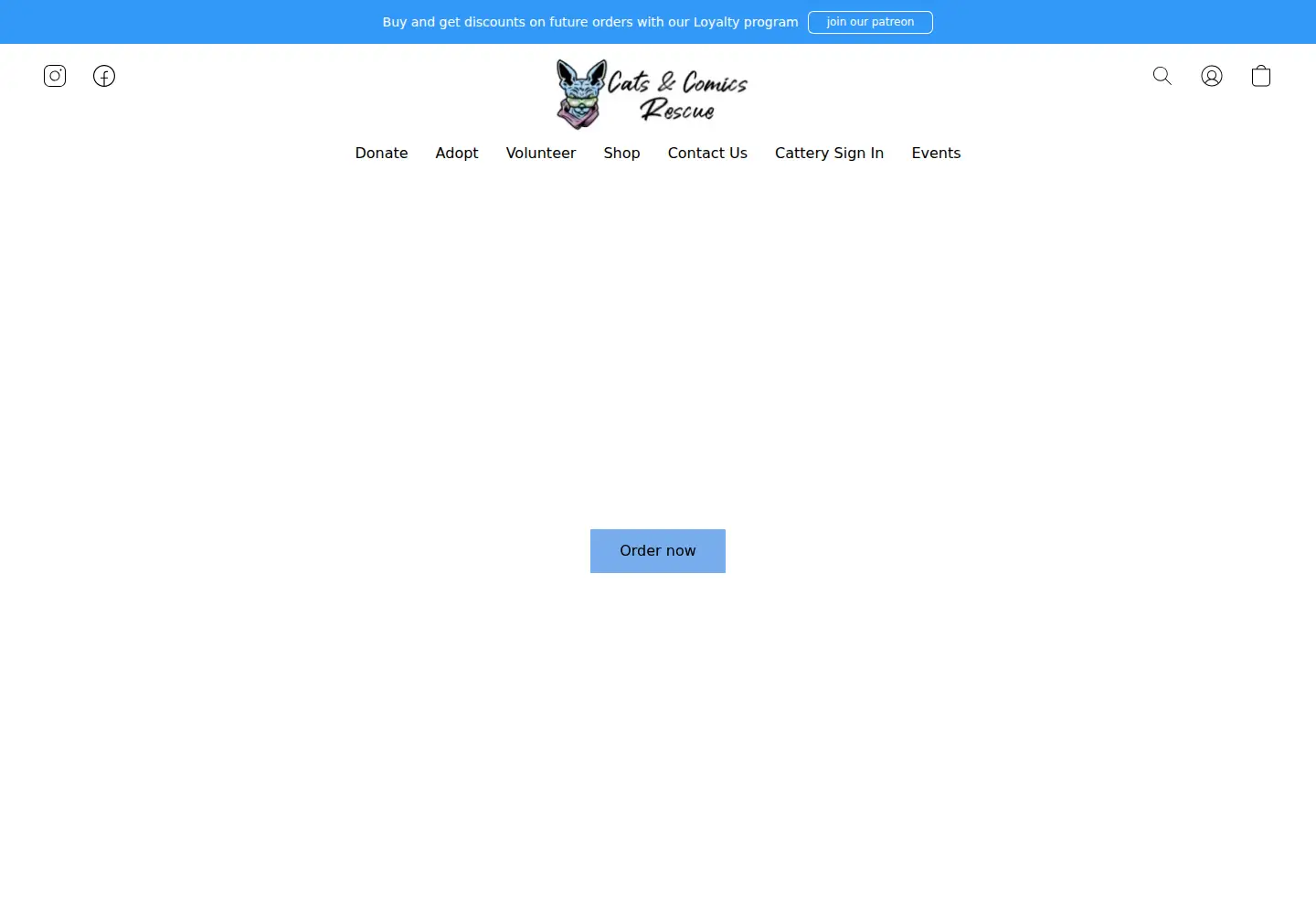 Screenshot of catsandcomicsrescue.com