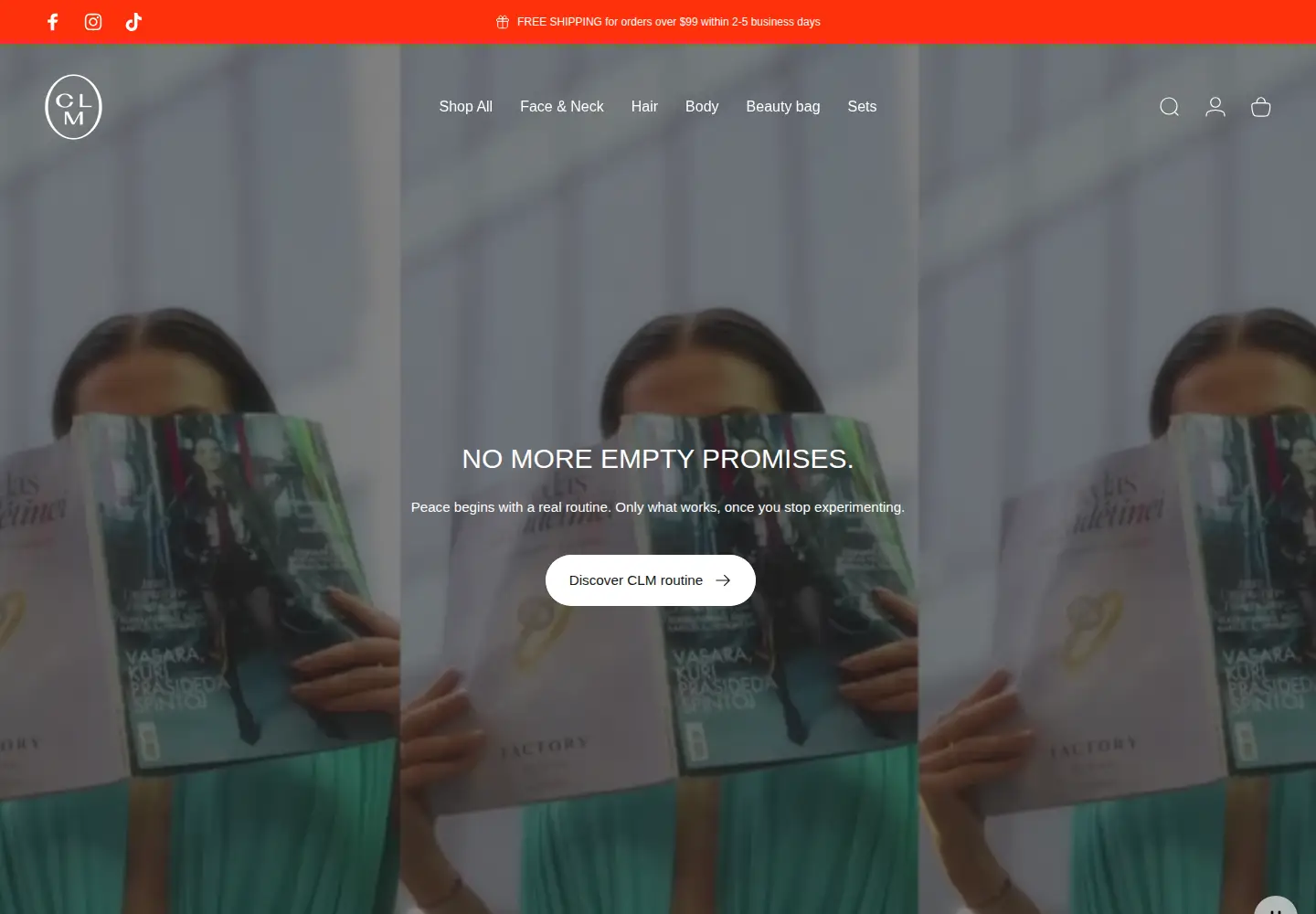 Captured homepage of celemicosmetics.com in the current scan