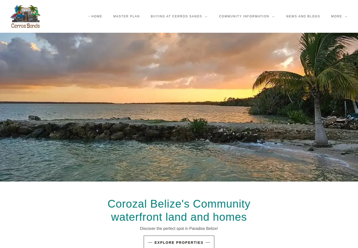 Captured homepage of cerrossands.com in the current scan