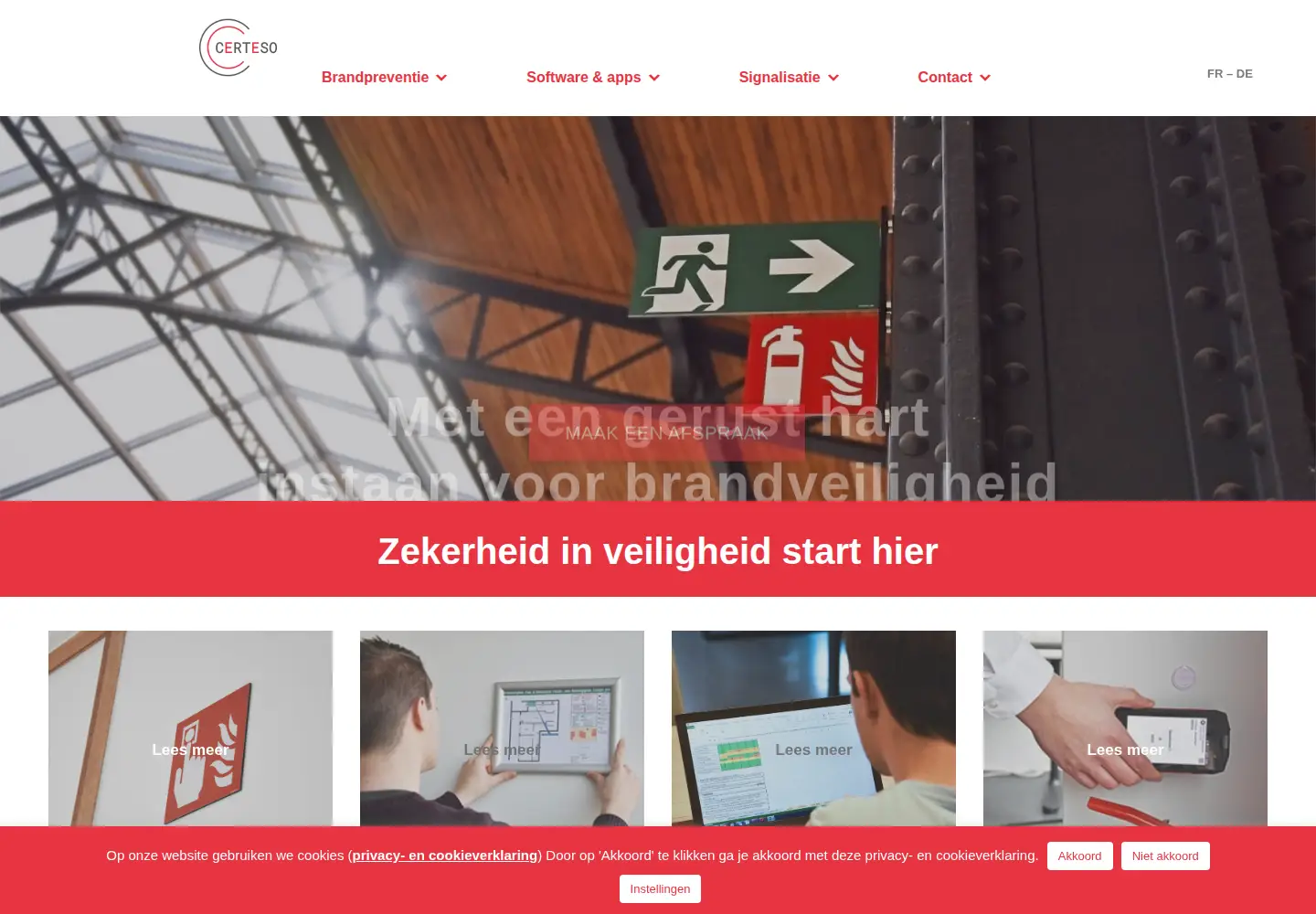 Captured homepage of certeso.com in the current scan