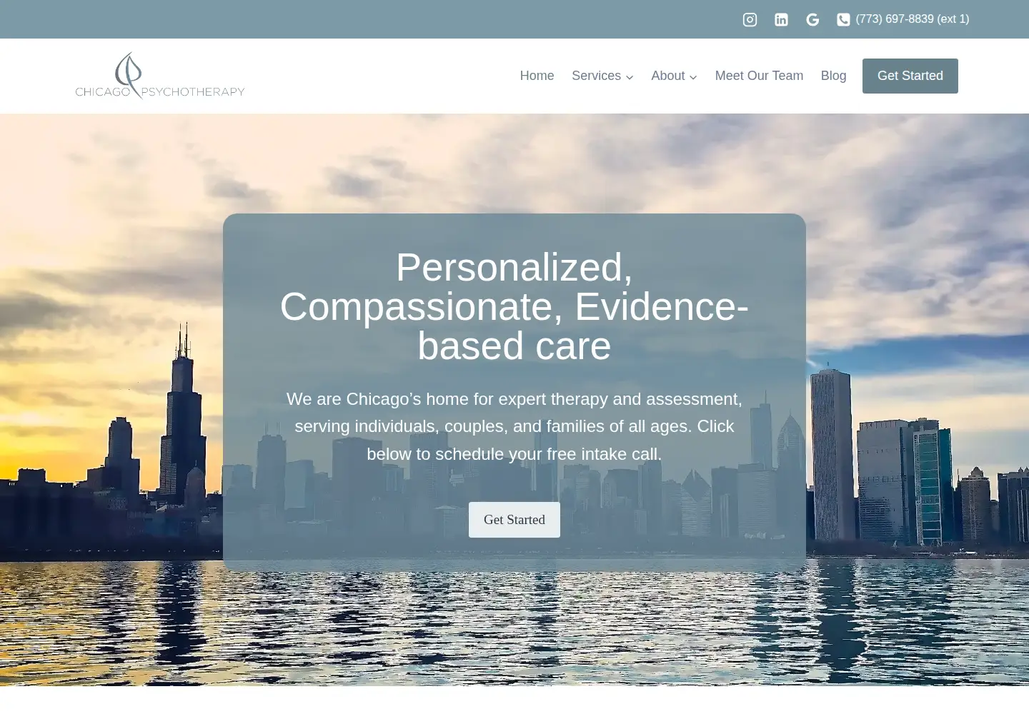 Screenshot of chicago-psychotherapy.com