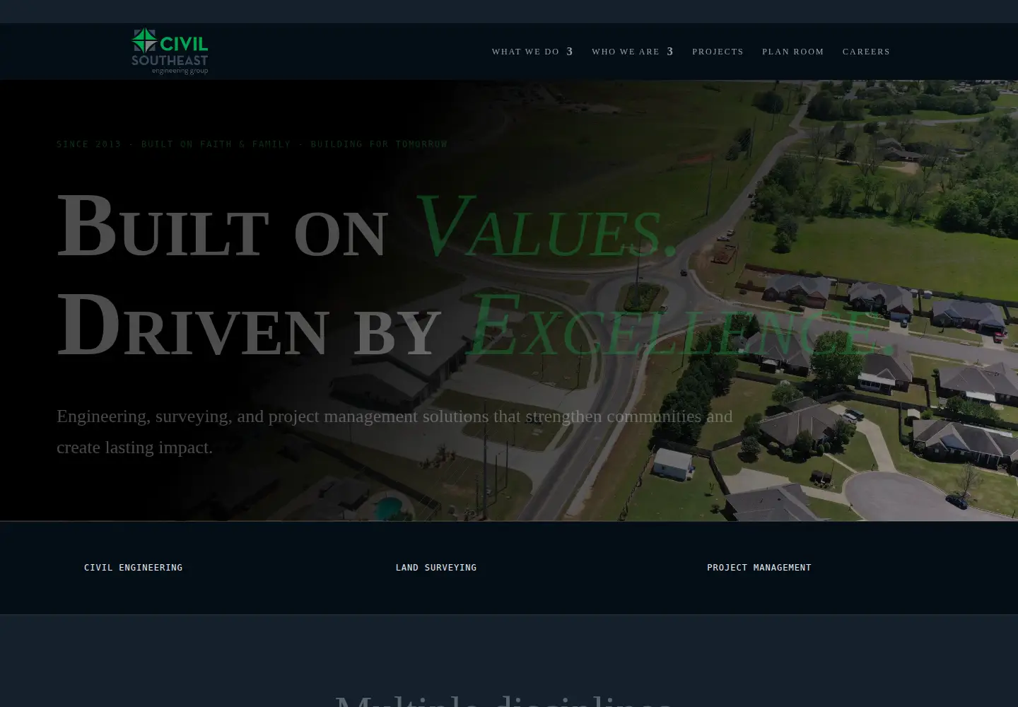 Captured homepage of civilse.com in the current scan