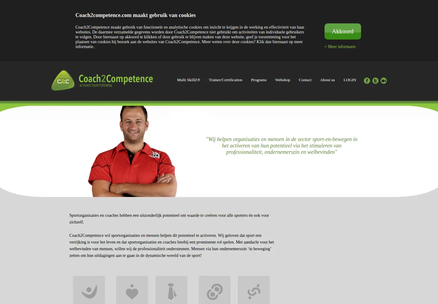 Captured homepage of coach2competence.com in the current scan