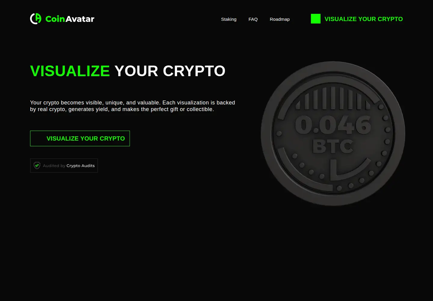 Captured homepage of coinavatar.com in the current scan