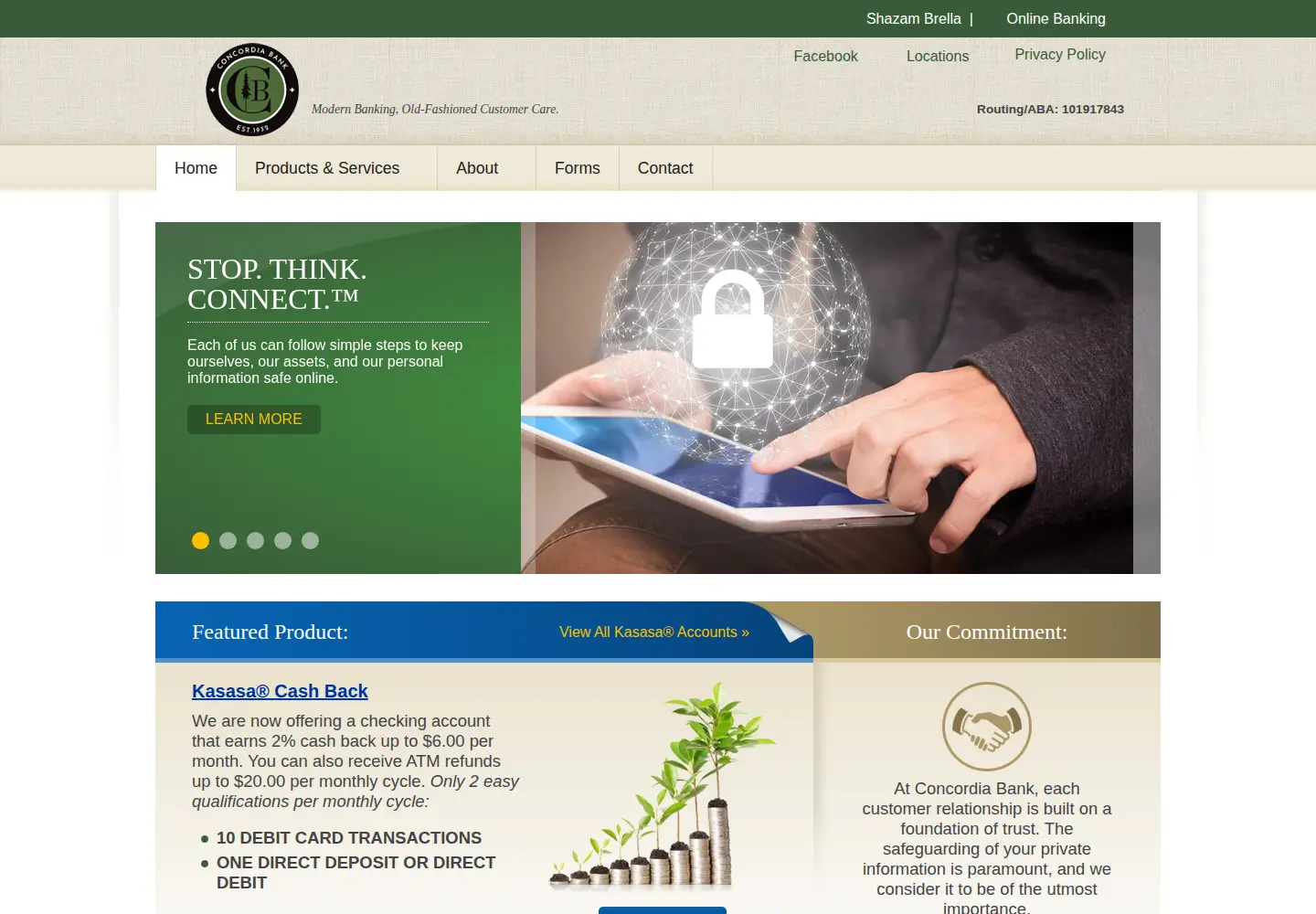 Screenshot of concordia-bank.com