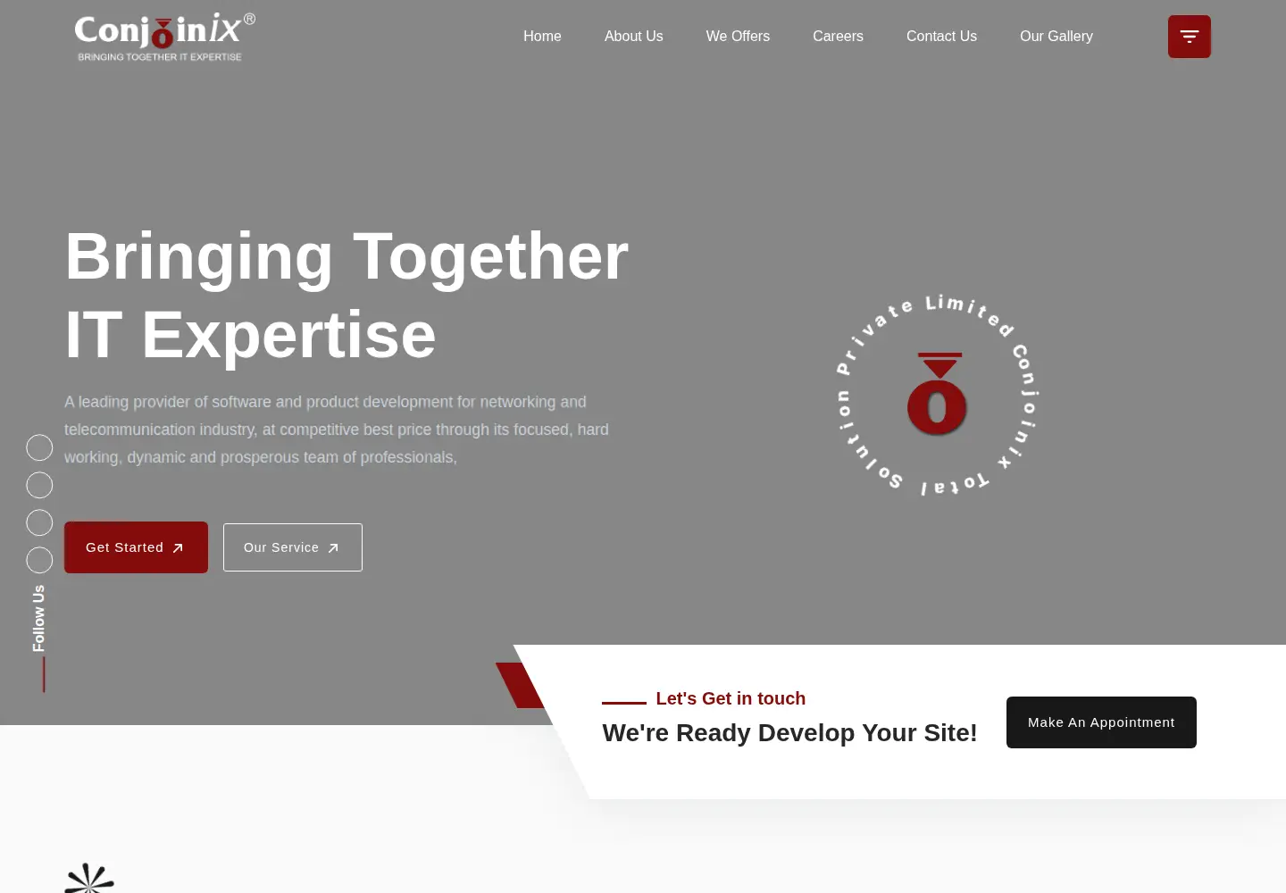 Screenshot of conjoinix.com