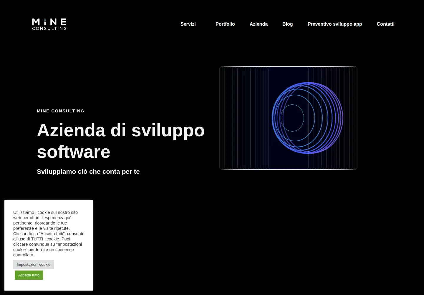Captured homepage of consultingmine.com in the current scan