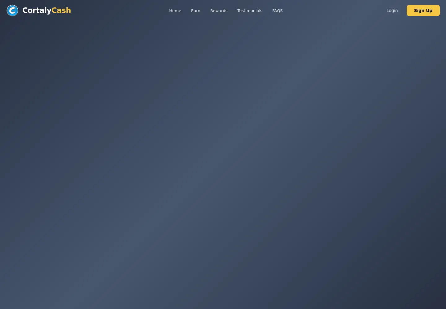 Screenshot of cortalycash.com