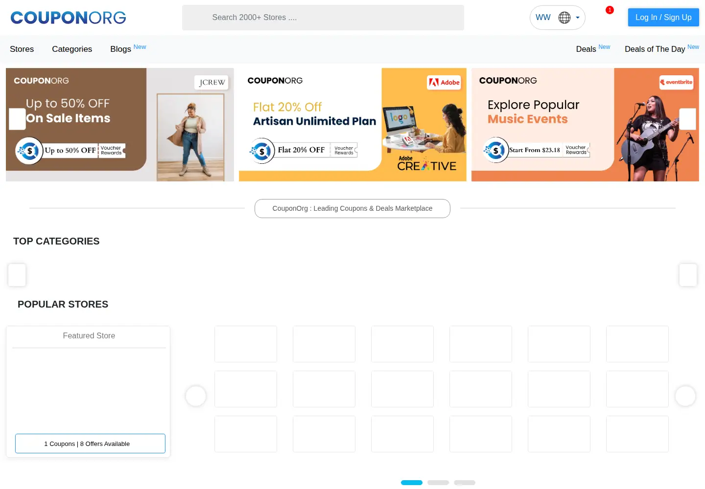 Screenshot of couponorg.com
