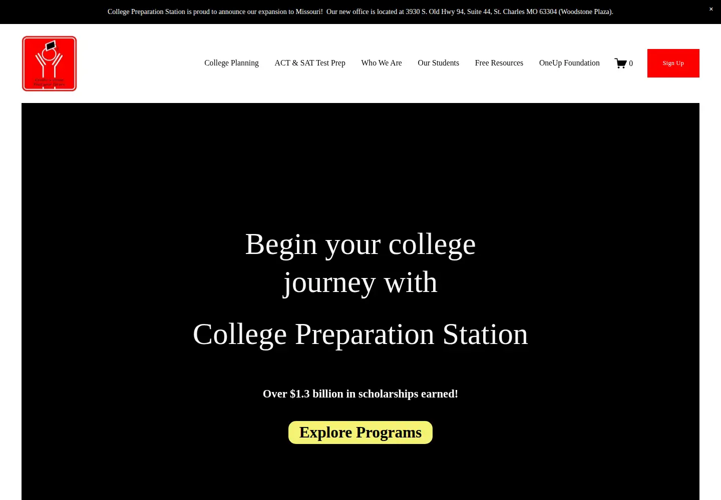 Captured homepage of cpsprep.com in the current scan
