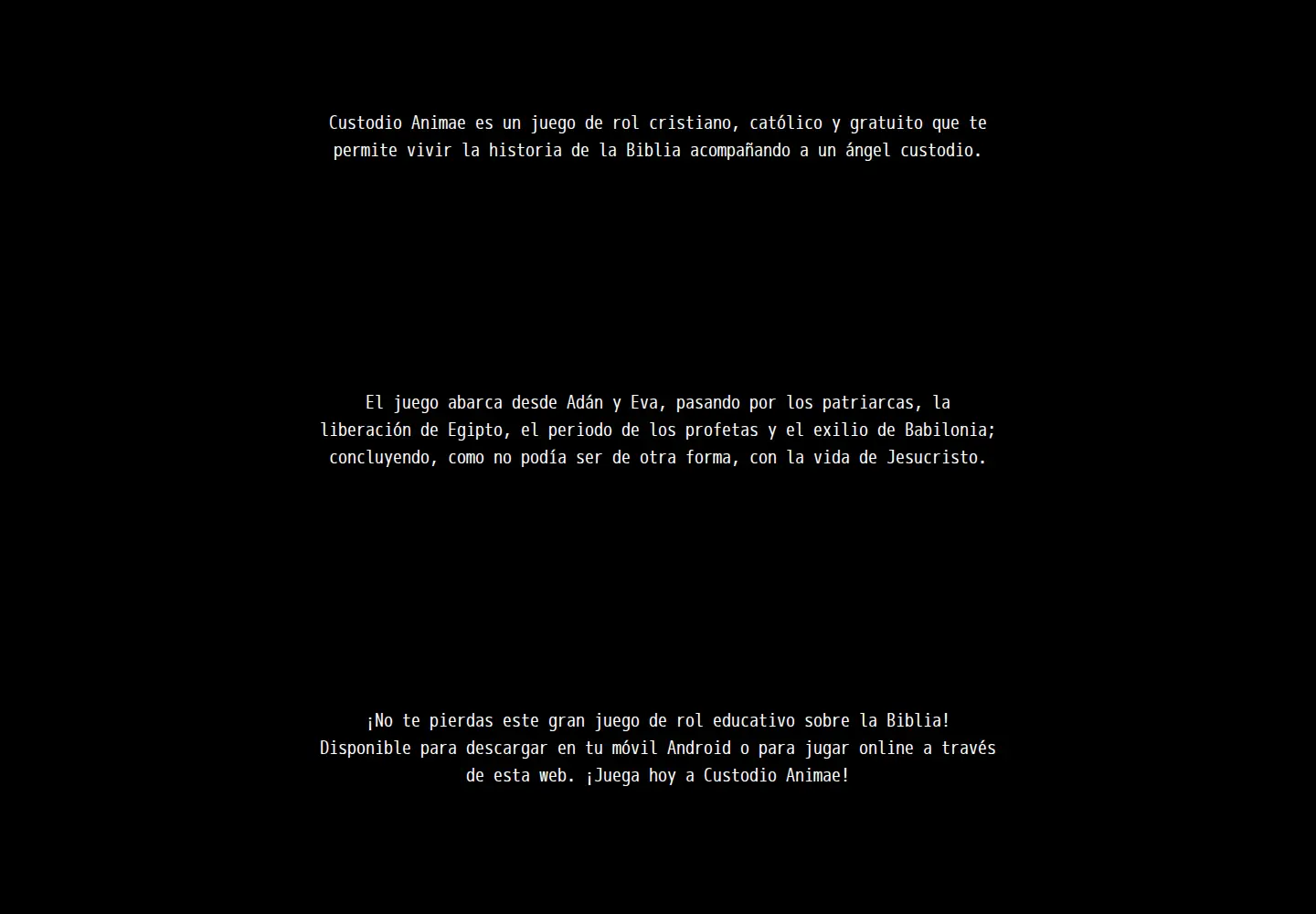 Captured homepage of custodioanimae.com in the current scan