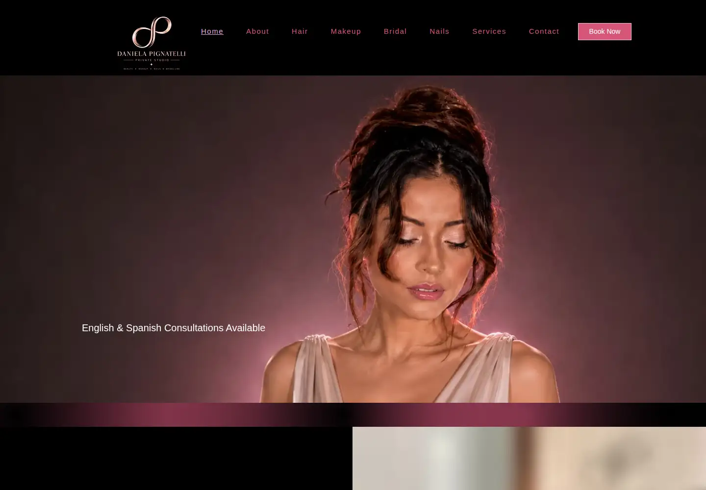 Captured homepage of danielapignatelli.com in the current scan
