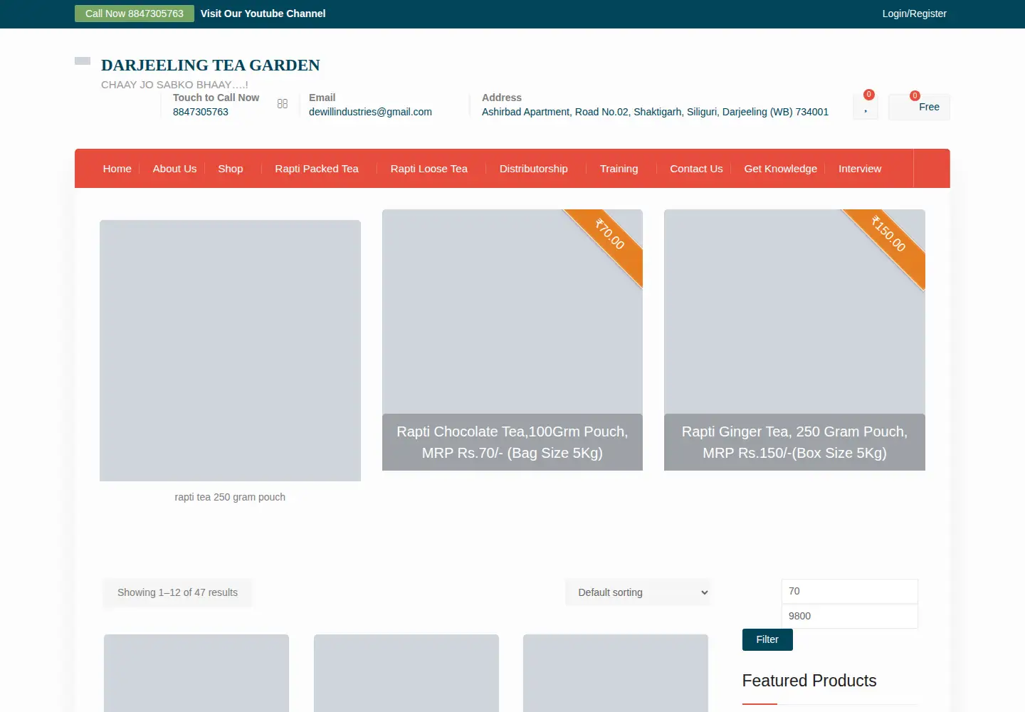 Screenshot of darjeelingteagarden.com