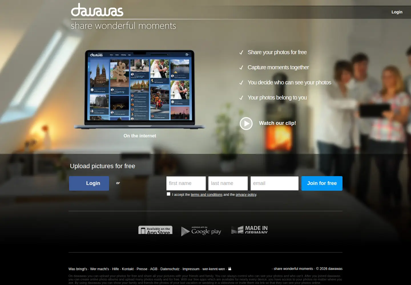 Captured homepage of dawawas.com in the current scan
