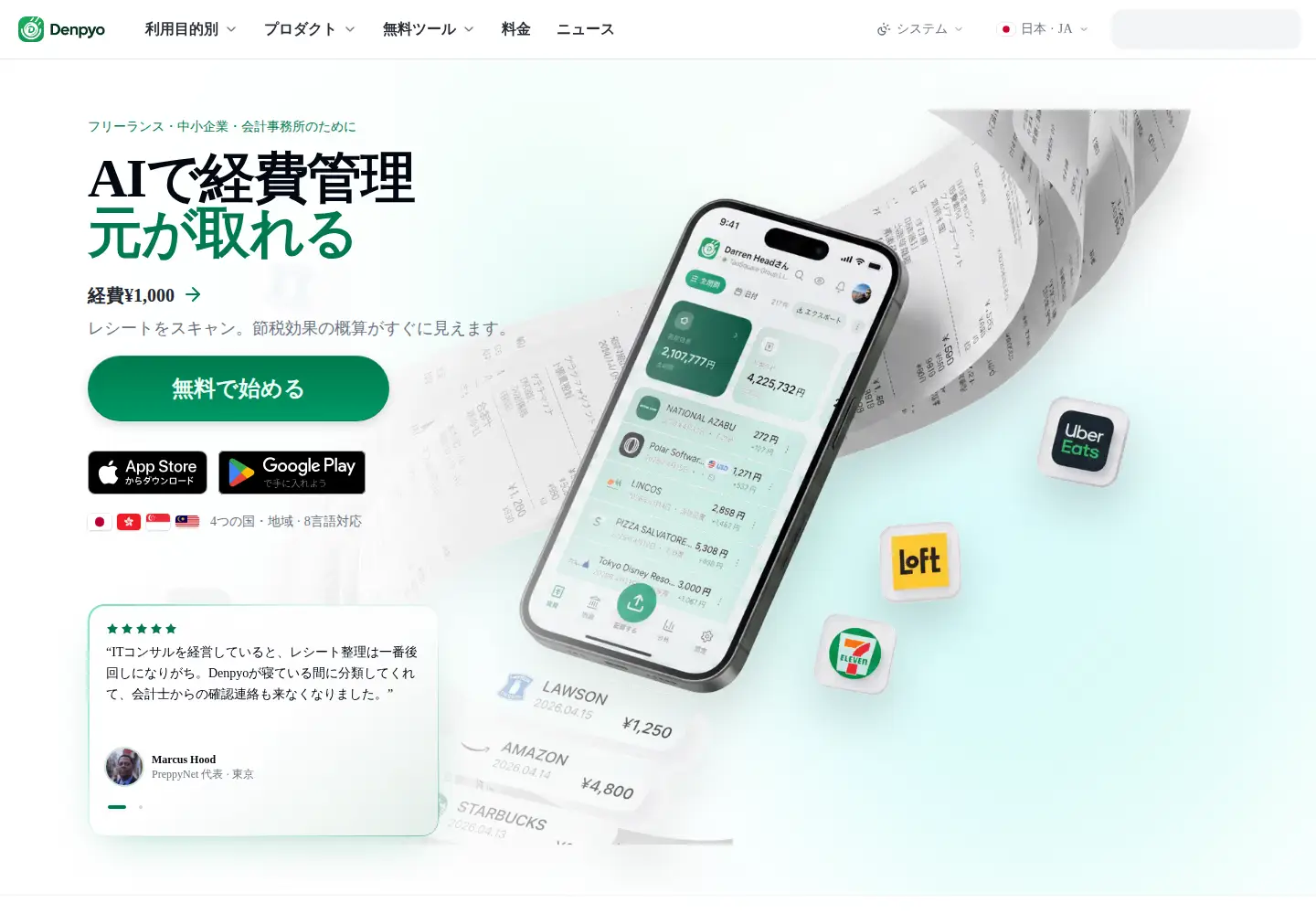 Screenshot of denpyo.com