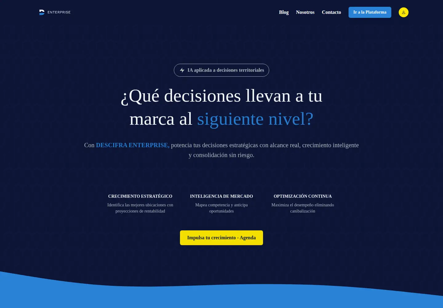 Captured homepage of descifra.com in the current scan