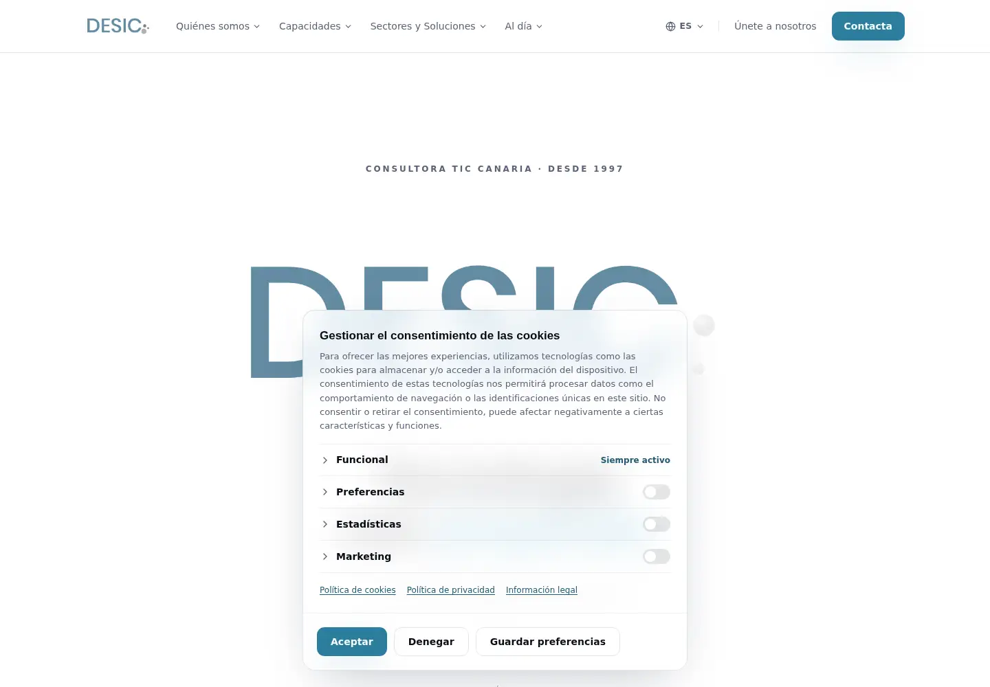 Captured homepage of desic-sl.com in the current scan