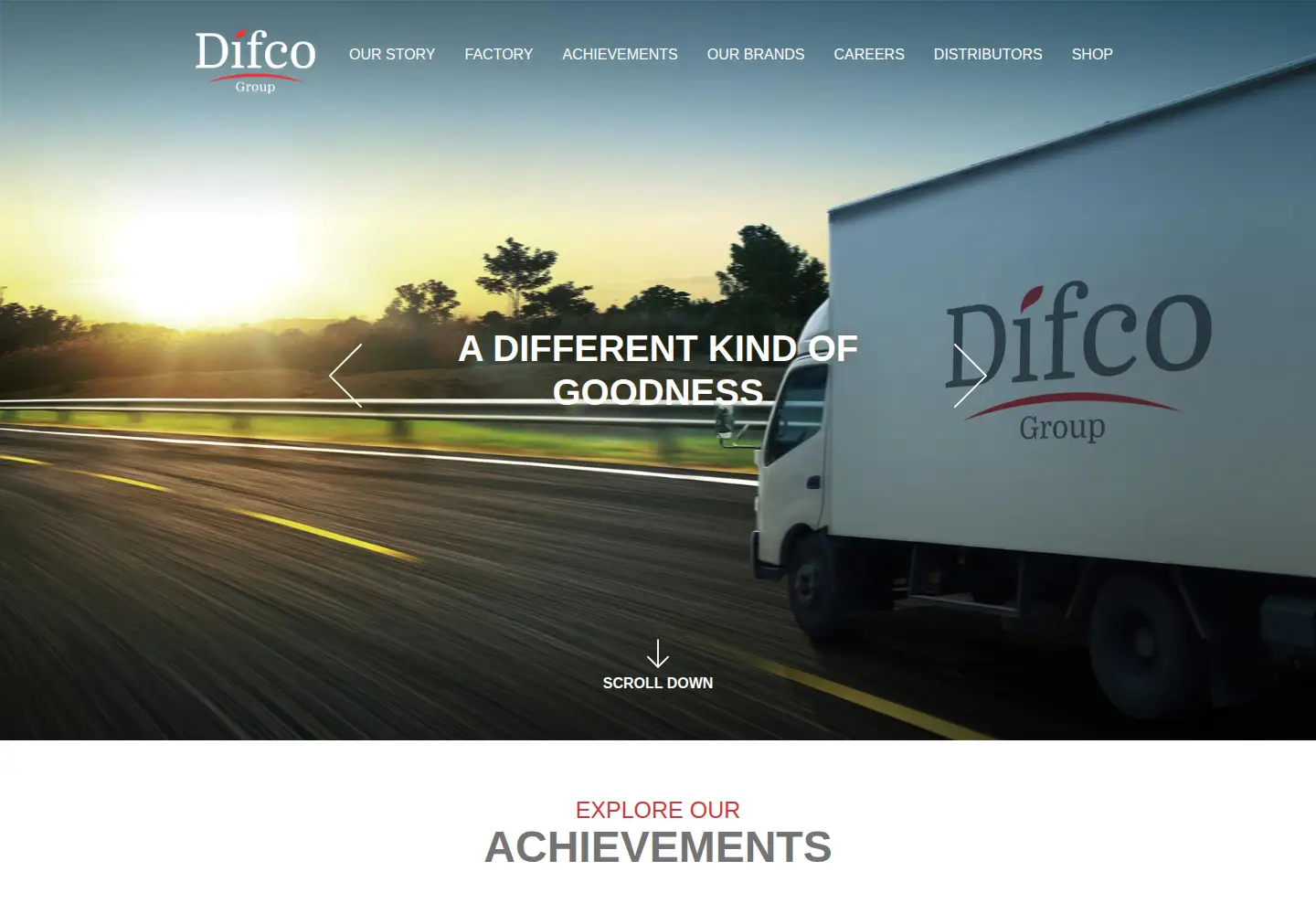 Captured homepage of difcogroup.com in the current scan