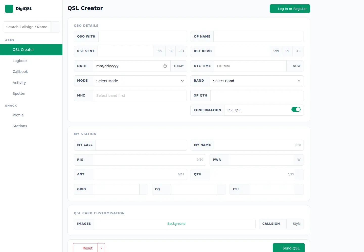 Screenshot of digiqsl.com