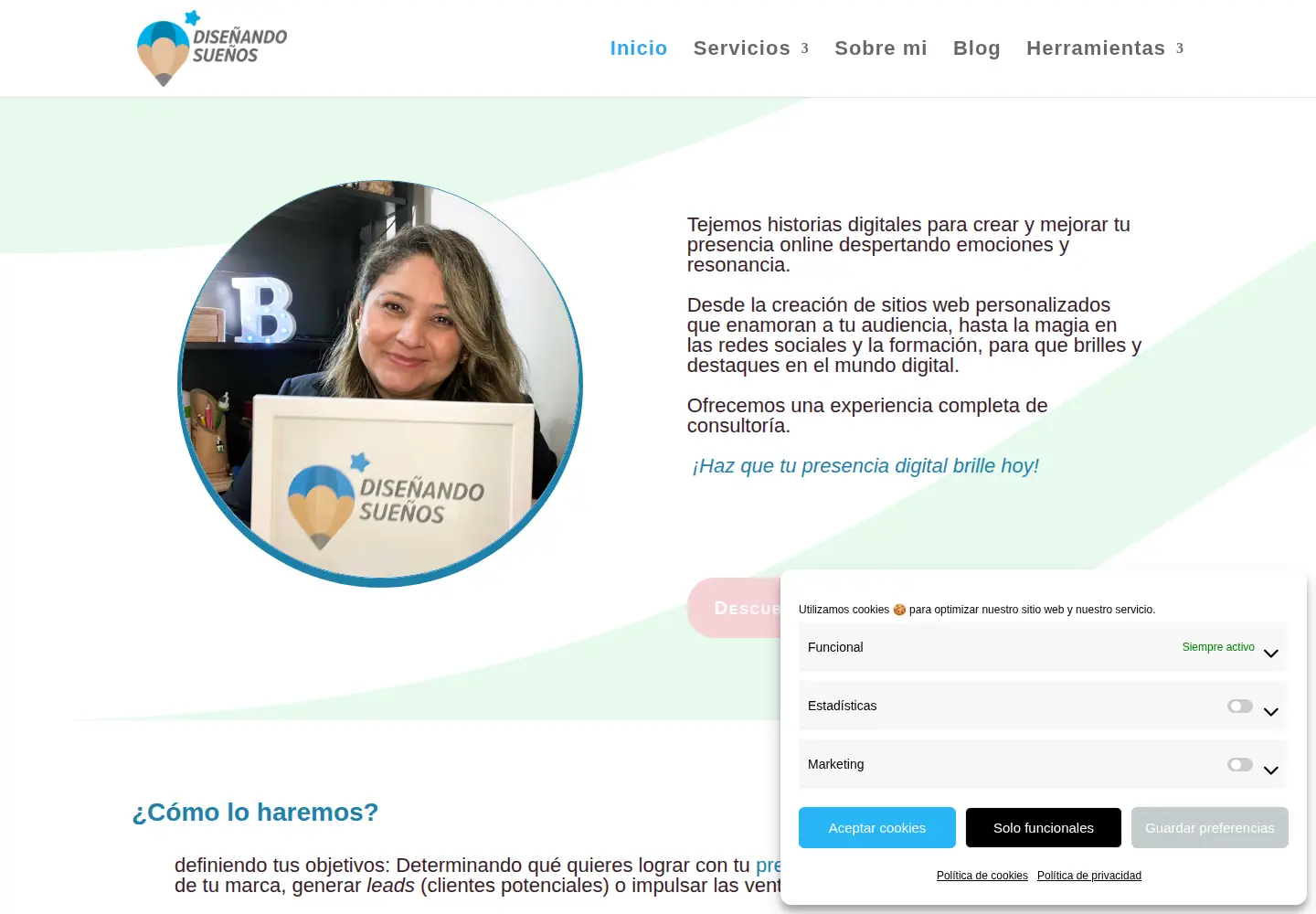 Screenshot of disenandosuenos.com