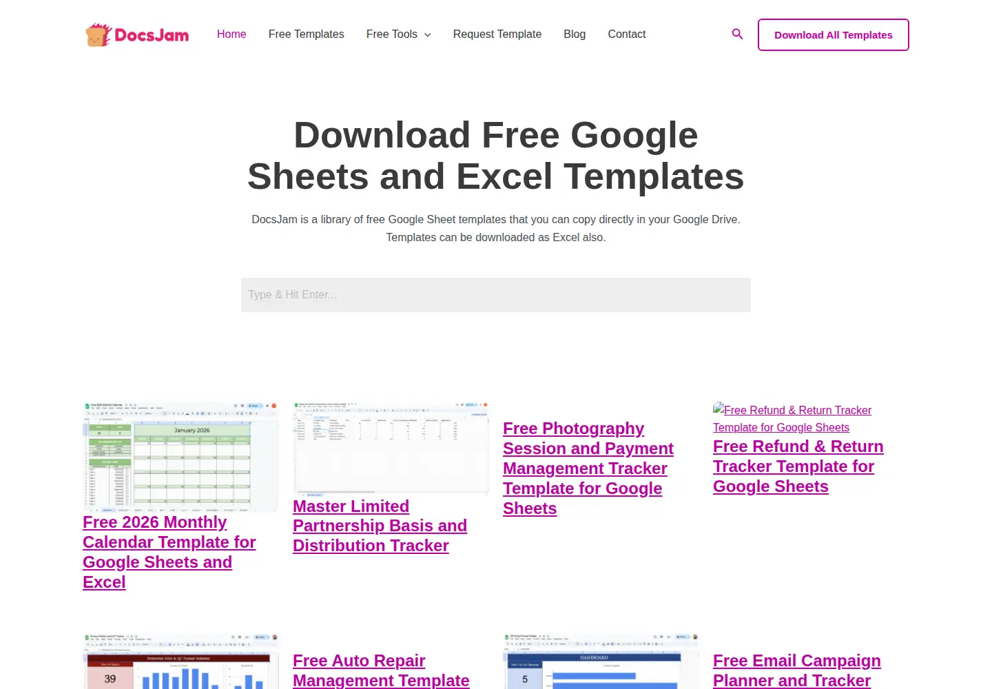 Screenshot of docsjam.com