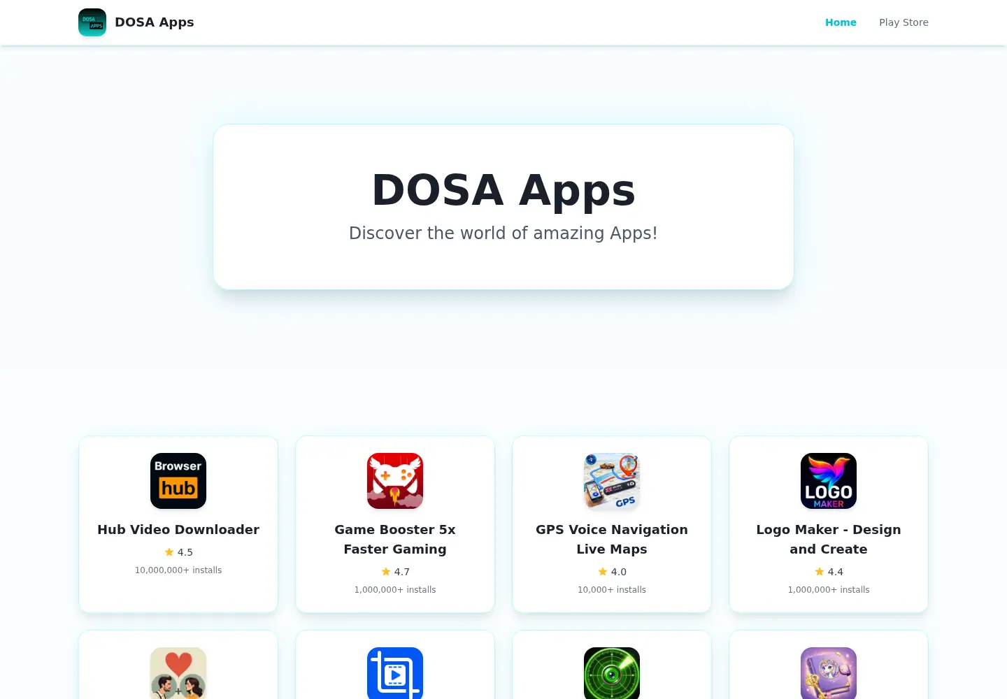 Screenshot of dosaapps.com