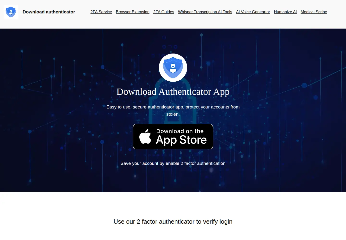 Screenshot of downloadauthenticator.com