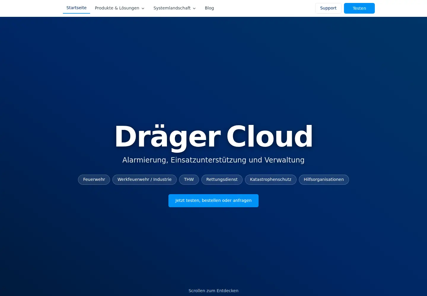 Screenshot of draeger-cloud.com