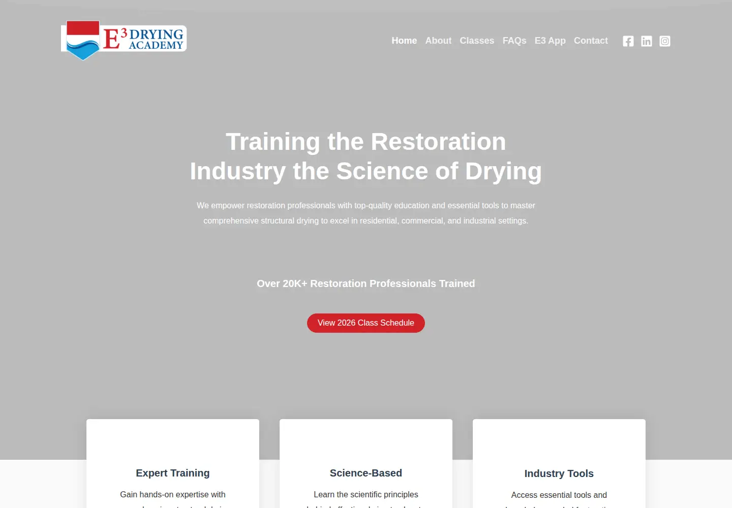 Screenshot of e3drying.com
