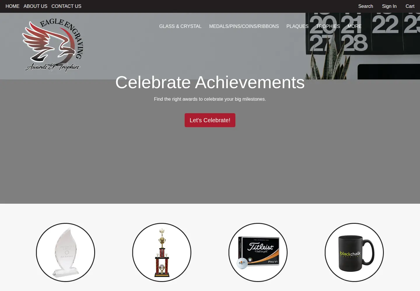 Screenshot of eagleengravingco.com