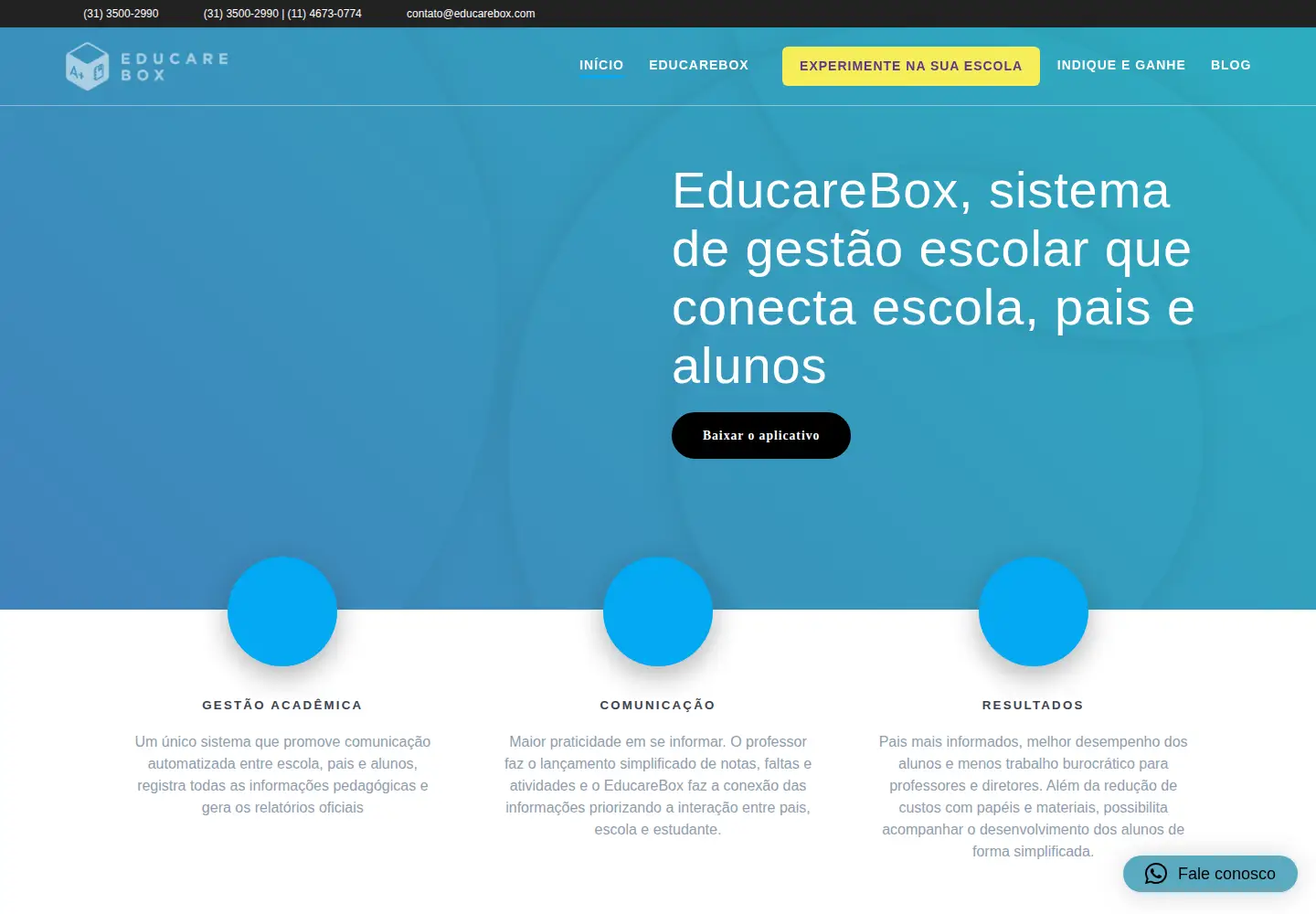 Captured homepage of educarebox.com in the current scan
