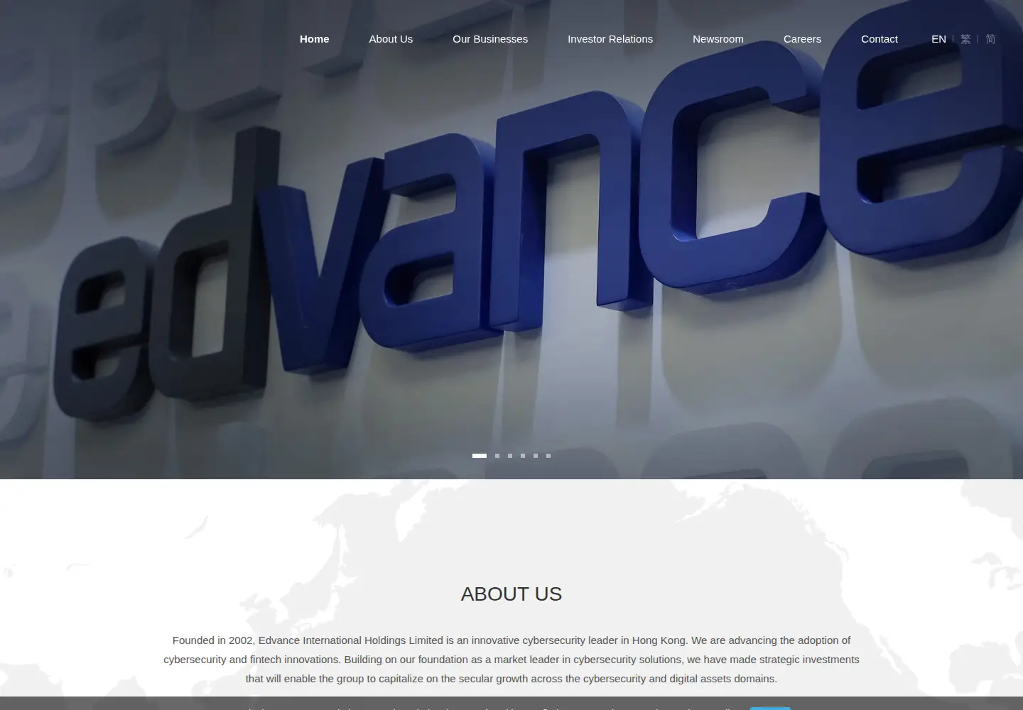 Screenshot of edvanceintl.com