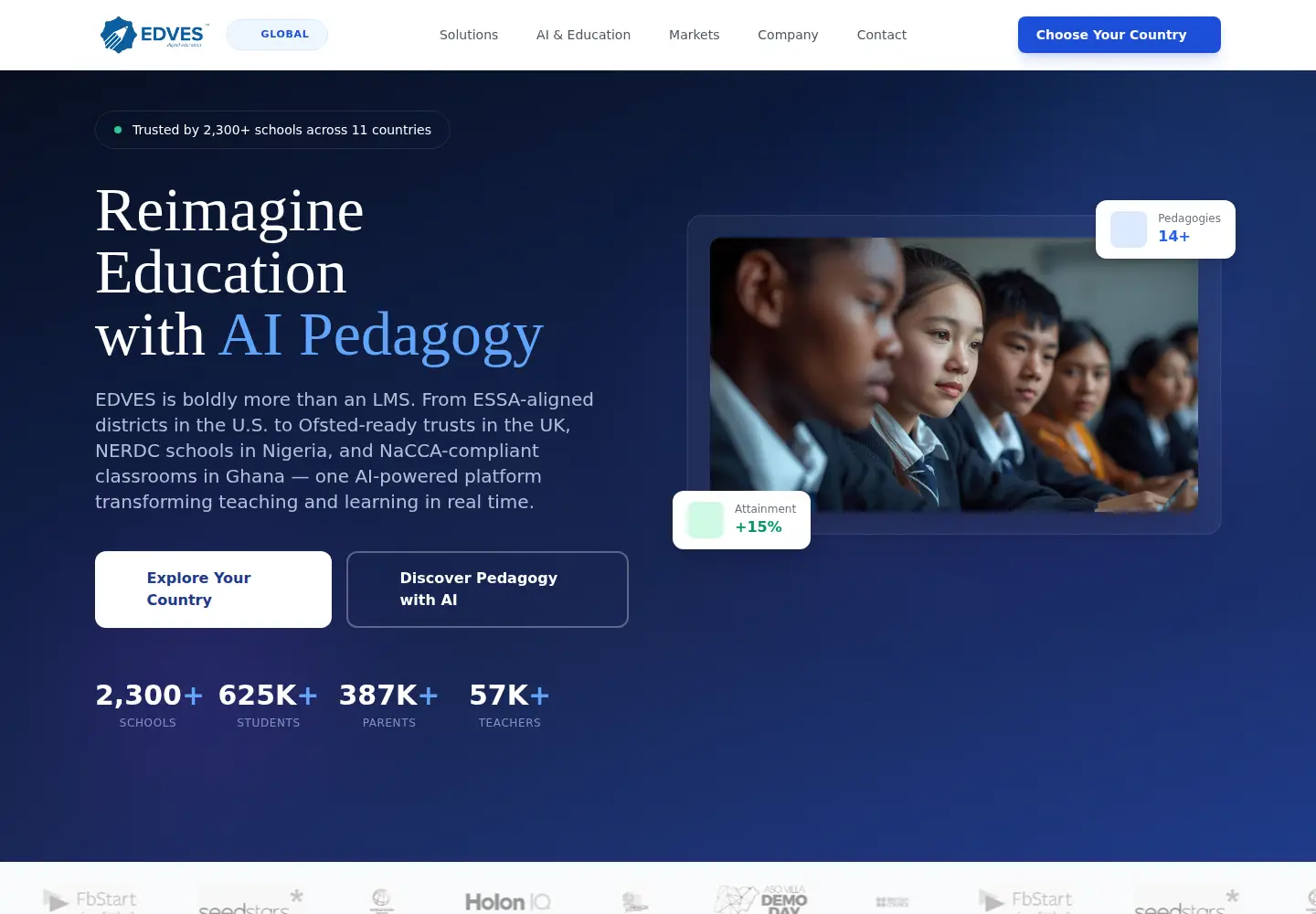 Captured homepage of edves.com in the current scan