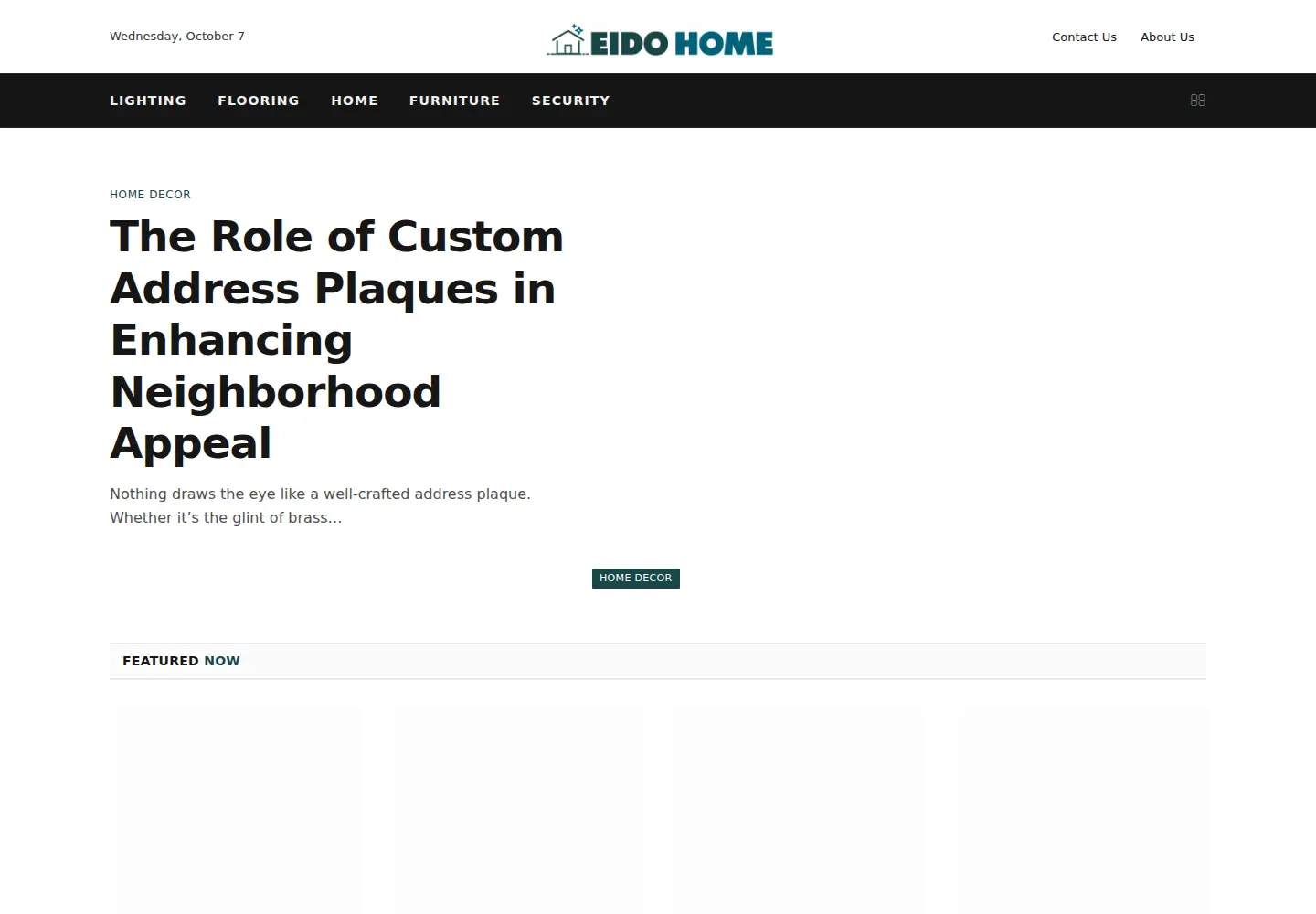 Captured homepage of eidohome.com in the current scan