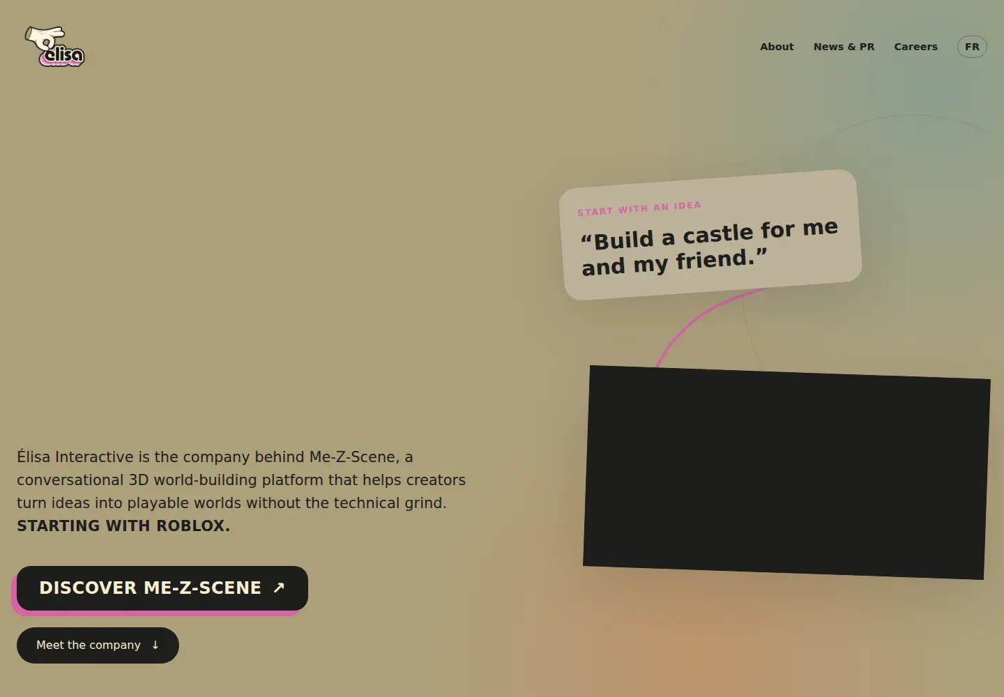 Captured homepage of elisainteractive.com in the current scan