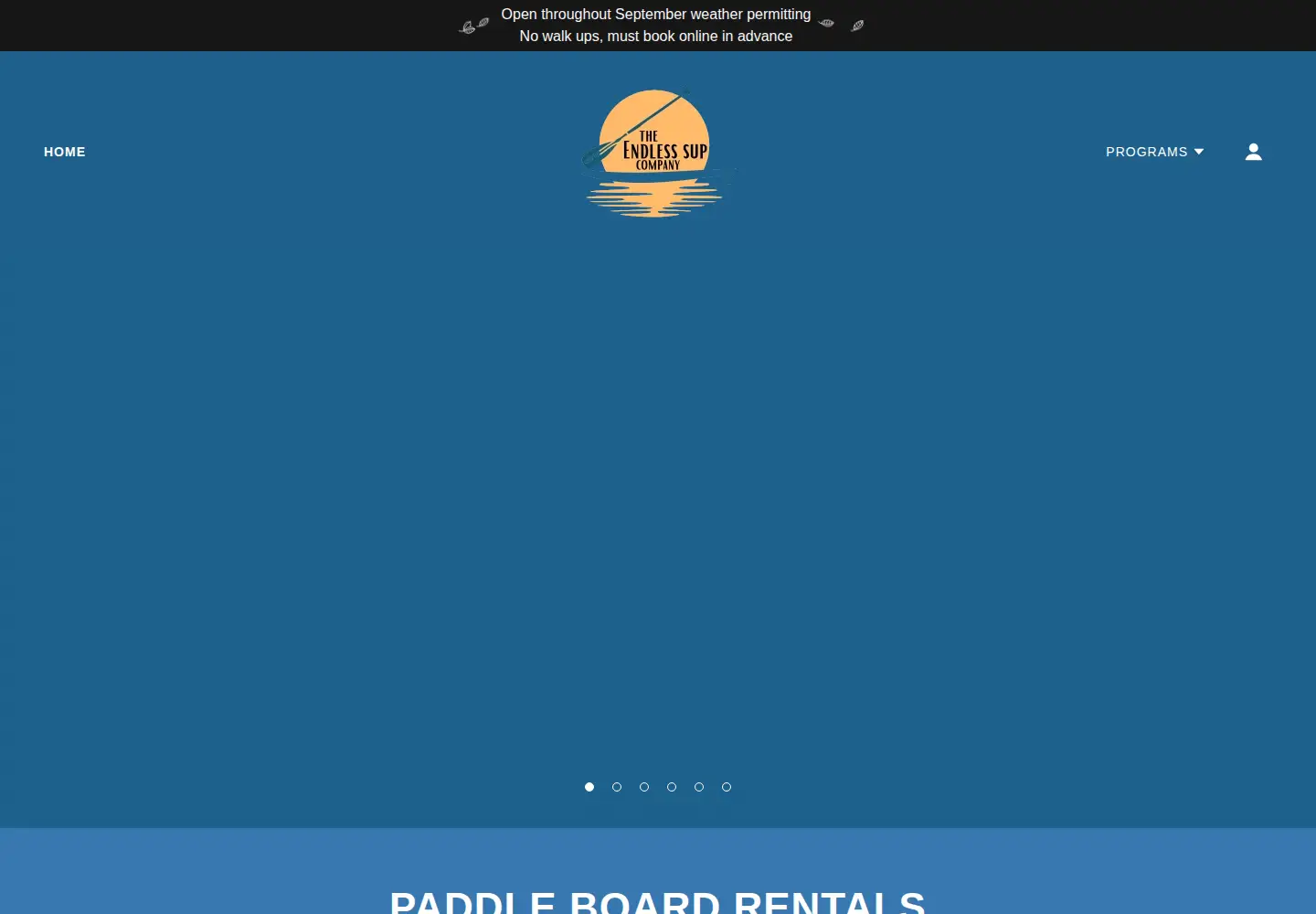 Captured homepage of endlesssupcompany.com in the current scan