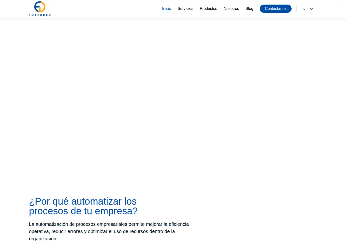 Captured homepage of enterdev.com in the current scan