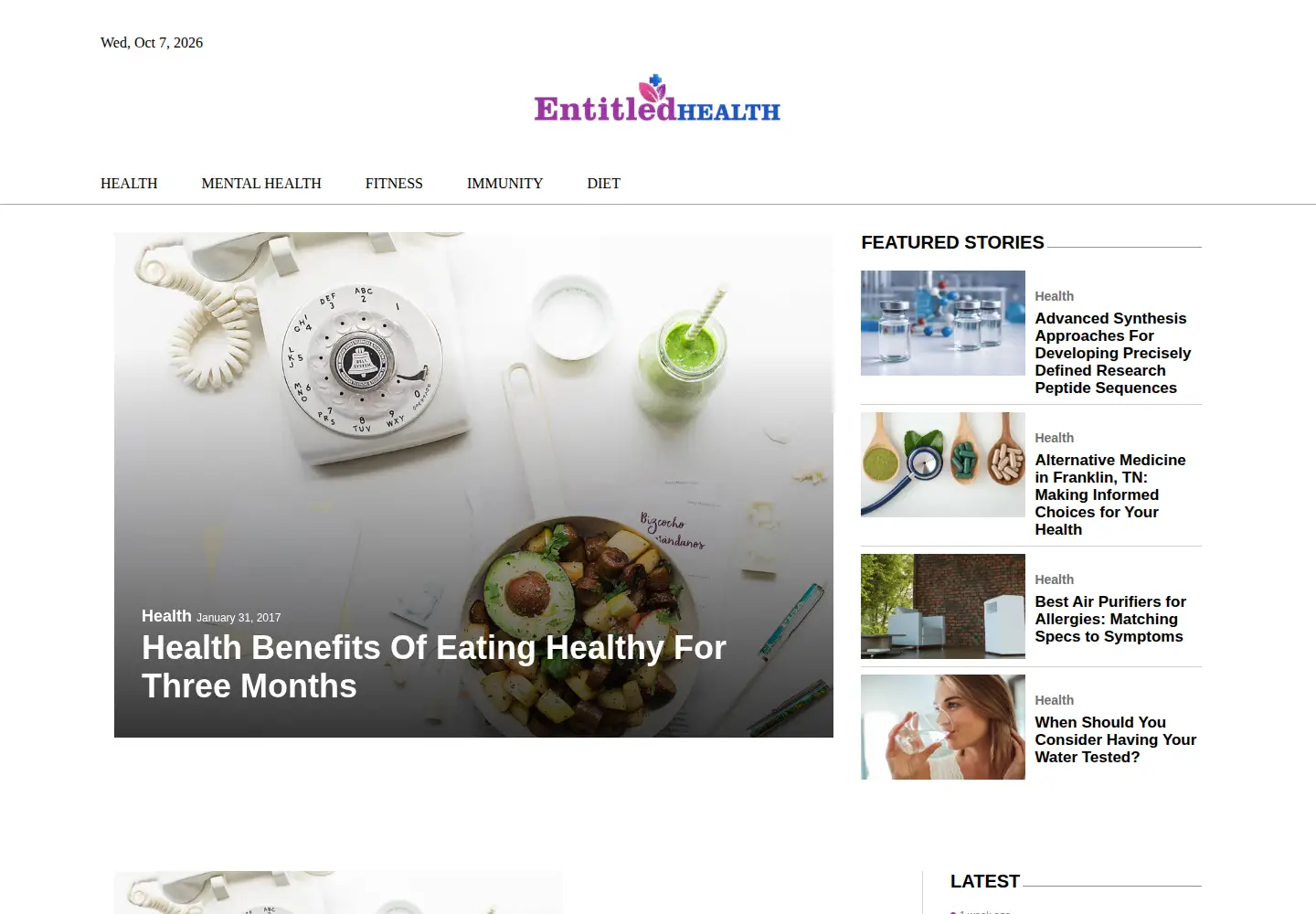 Screenshot of entitledhealth.com
