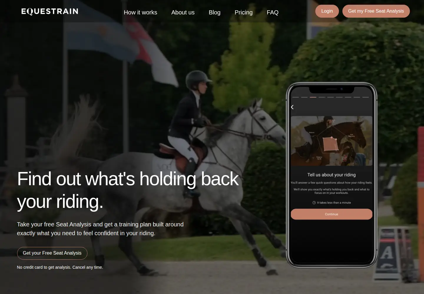 Screenshot of equestrainapp.com