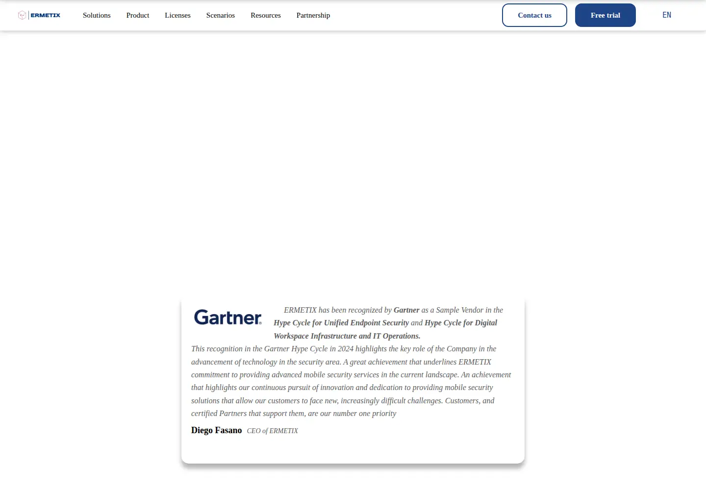 Screenshot of ermetix.com