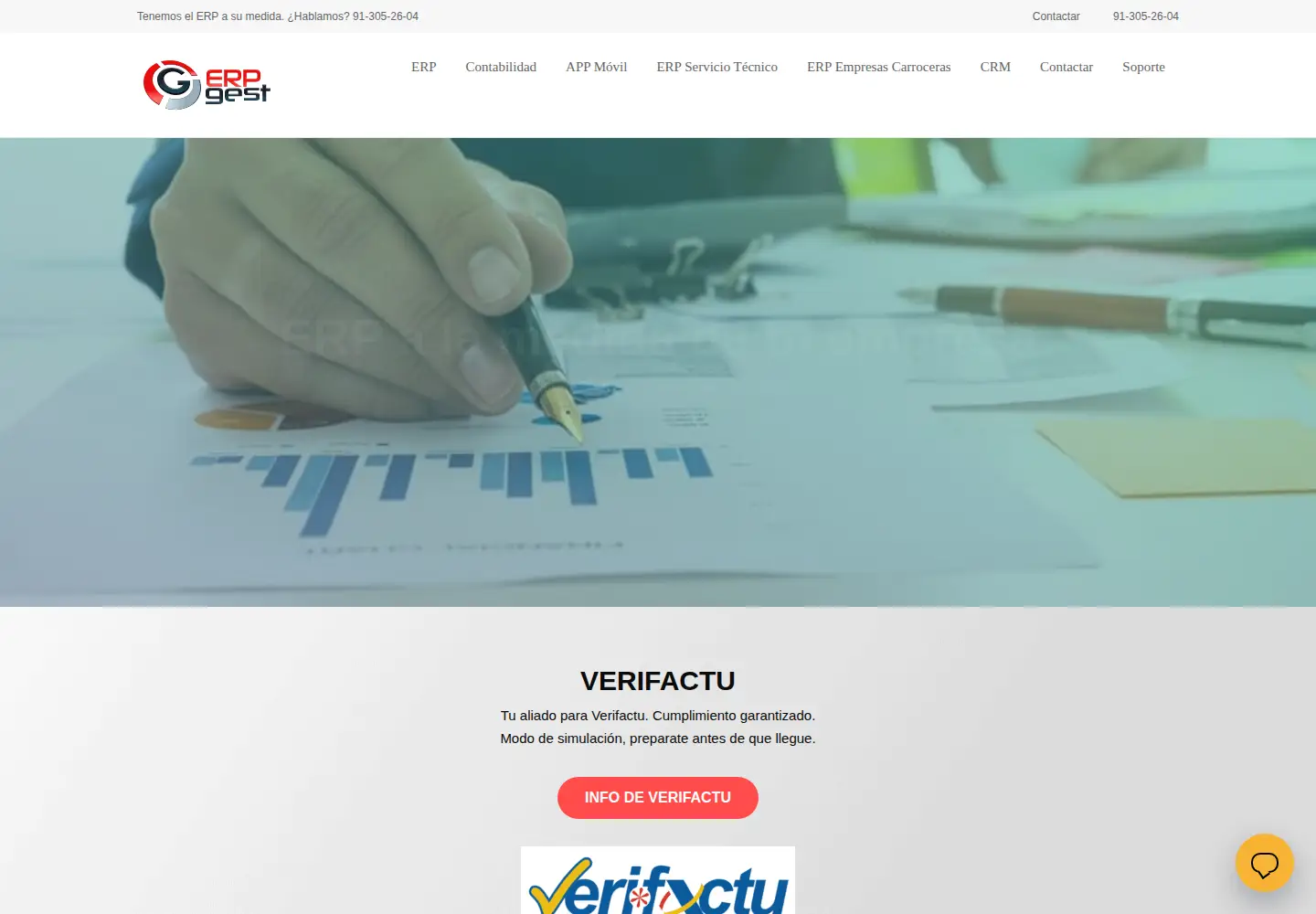Captured homepage of erpgest.com in the current scan