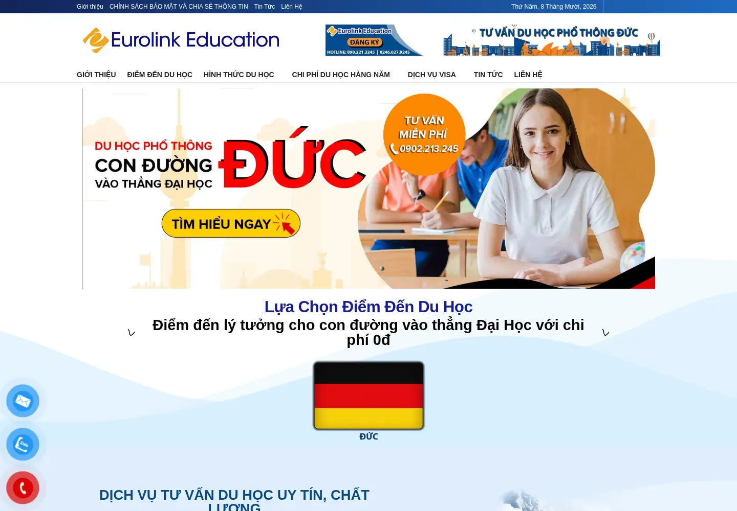 Screenshot of eurolinkedu.com