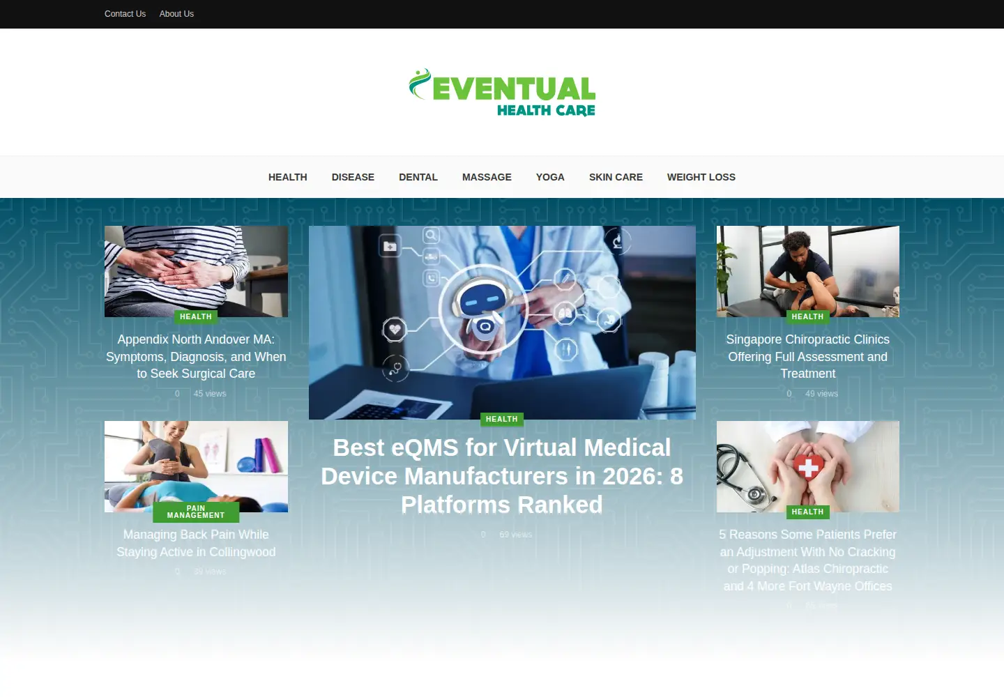 Screenshot of eventualhealthcare.com